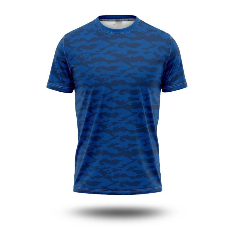 3D Printed Camouflage Quick-drying Breathable Men's T-shirt, Fitness Outdoor Tactical Casual Sports Loose Training Team Uniform