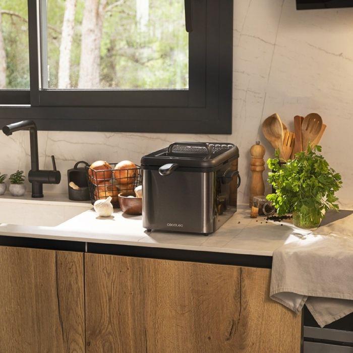 Friteuse - Cecotec - Cleanfry Luxury 3000 Black - 4,2 L - 5 Programmes - Acier Inoxydable
