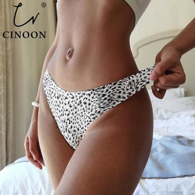 Sexy Women Seamless Thong Ice Silk Low-Waist G-String Panties Breathable Soft Comfort Intimates Briefs