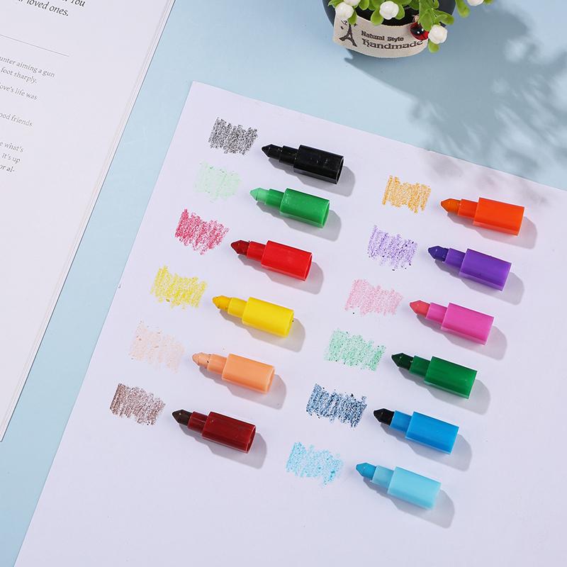 12/24/36 STÜCKE Stapelbare Wachsmalstifte 12-Farben Regenbogen Baustein Malstifte Schule Kunstunterricht Belohnungen Geburtstagsfeier Souvenir ZYF