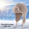 Unisex Winter Hat Knitted Thick Warm Windproof Solid Color Ear Protection Beanie Winter Outdoor Daily Bomber Cap Cycling Travel Headwear