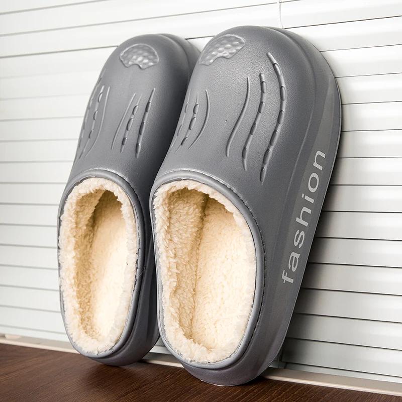 Slippers for Home Add Cotton Couple Women Home Shoes Thick Bottom Soft and Comfortable Ventilate Non-Slip Wear-resistant Unisex