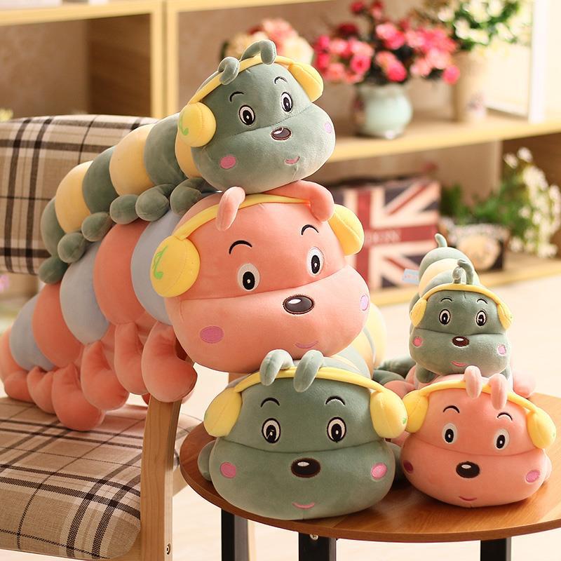 Colorful Dolls, Colorful Caterpillar Dolls, Plush Toys, Cute, Large-size Sleeping, Long Pillow Pressing Bed Dolls