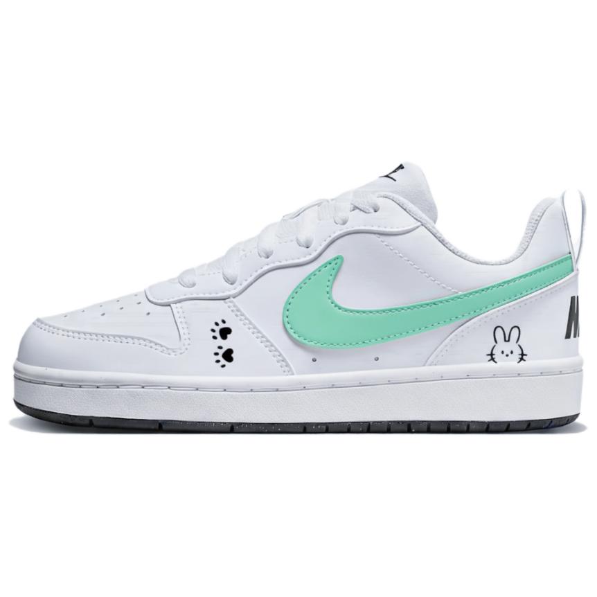 

Nike Artificial Leather, Leather Abrasion Resistant Slip Resistant Low top Skateboard Shoes Women s Light Green DV5456-104(team1968-) 35.5