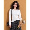 Basic House Women's Crew Neck Slim Fit Long Sleeve T-Shirt