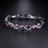 1Pc Elegant And Dazzling Purple Oval Bracelet Suitable For Women'S Daily Wear And Banquets As Well As Holiday Gifts For Friends