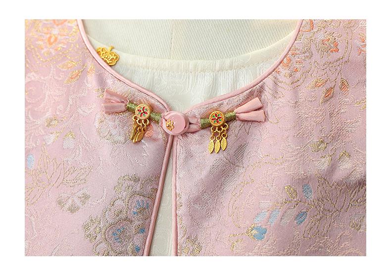 Chinese Style Sleeveless Embroidered Vest for Middle-Aged and Elderly Women