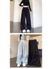 American Gray Hip Hop Wide-Leg Jazz Sweats: Loose, Floor-Length Women's Casual Sports Pants