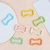 Zinc Alloy Bone Keychain Decoration Spring Operated Clasp Available In 6 Playful Color Options