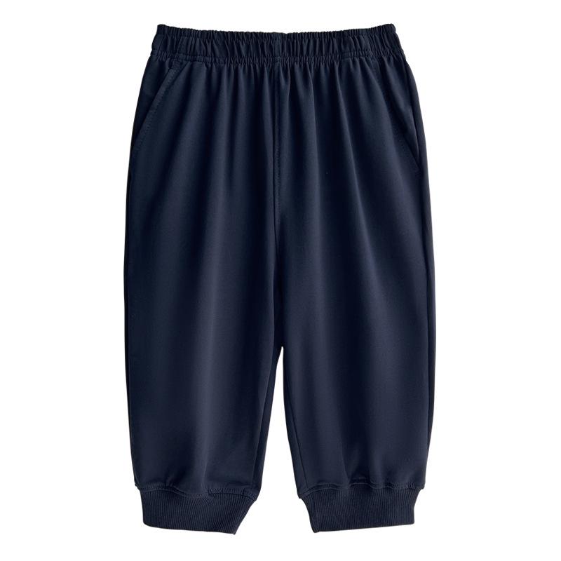 Children s Navy Blue School Uniform Cotton Shorts - Summer Thin Style 130 cm