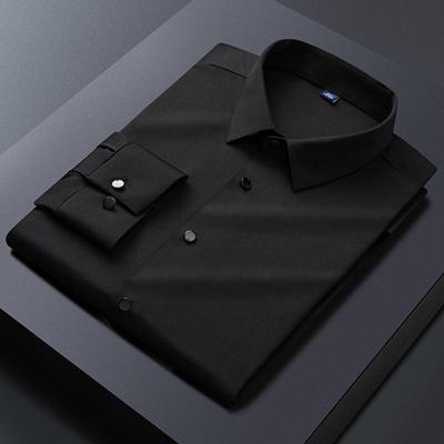 Spring and Autumn Men's Traceless Shirt High Quality Elastic Long Sleeve Shirt Fashion Casual Youth Shirt