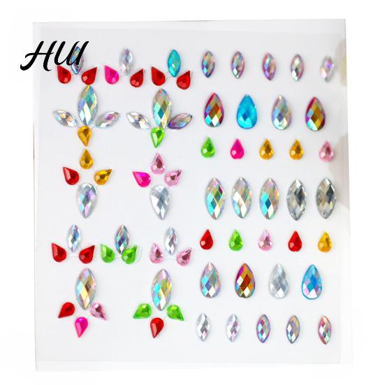 Colorful Adhesive Stickers Rhinestone for DIY Crafts Star Moon Gem Shiny Scrapbooking & Journaling Self-Adhesive Sparkling Gems Card Making Exquisite