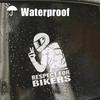 Vinyl 3D Motorcycle Reflector Sticker Respect Biker Sticker for Car Motorbike Decoration Sticker Waterproof Moto Stickers Decals