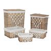 Wicker Laundry Basket - Home ESPRIT - Multicolor - 48x57x37 Cm - 5 Pieces - Modern - Rectangular