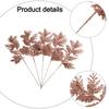 Artificial Leaves 5Pcs Leaves Party Sparkle Artificial Christmas Decor
