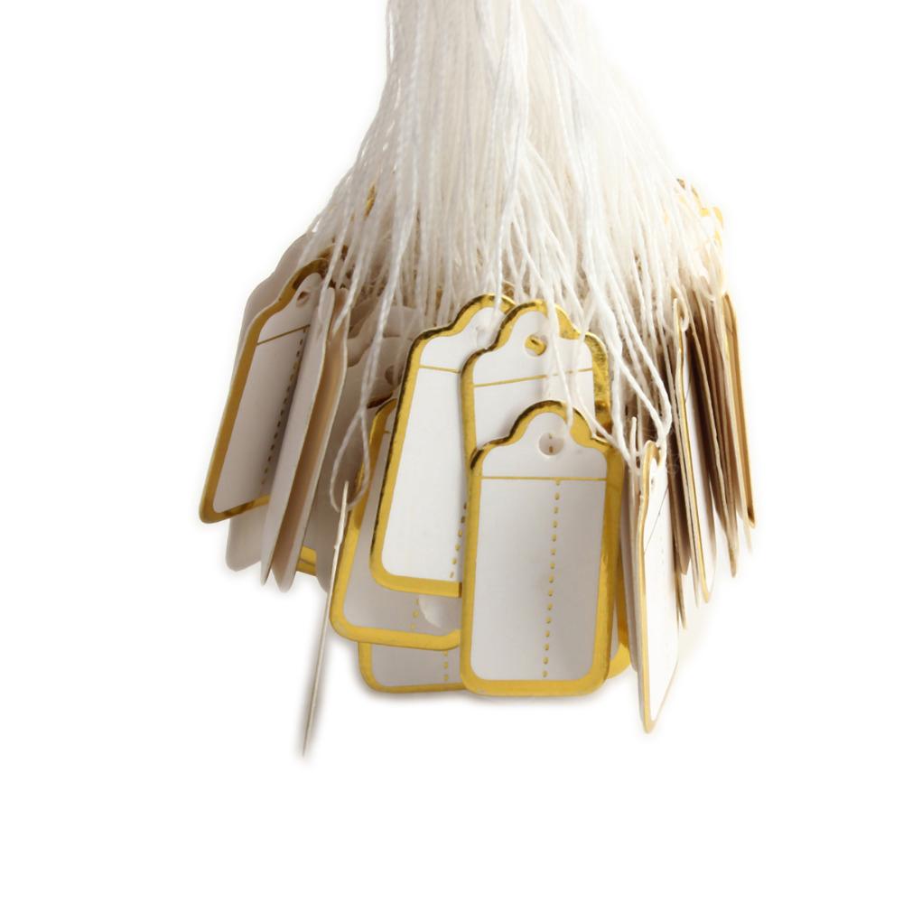 Label Price Tag Paper Replacement Tag Labels 2.6cmX1.3cm Accessories Blank Label Custom Printed Gold/silver Edge