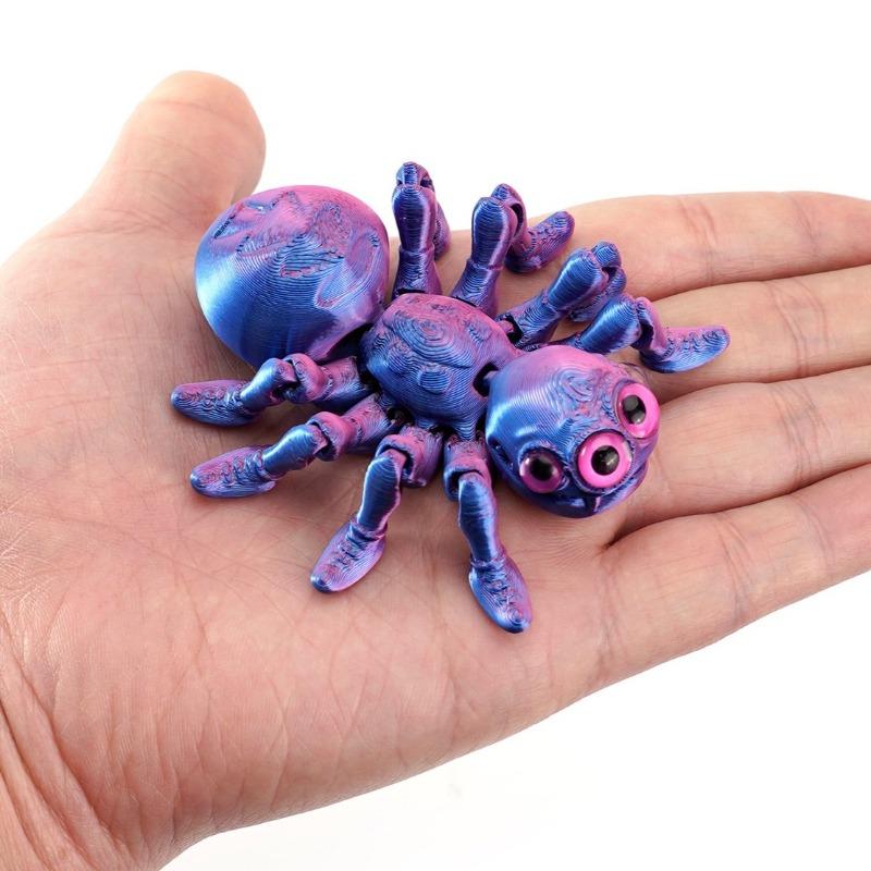 Eye Spider Ornament 3D Printing Eye Spider Ornament Simulation Animal Desktop Ornament Movable Integrated Joint Crawling