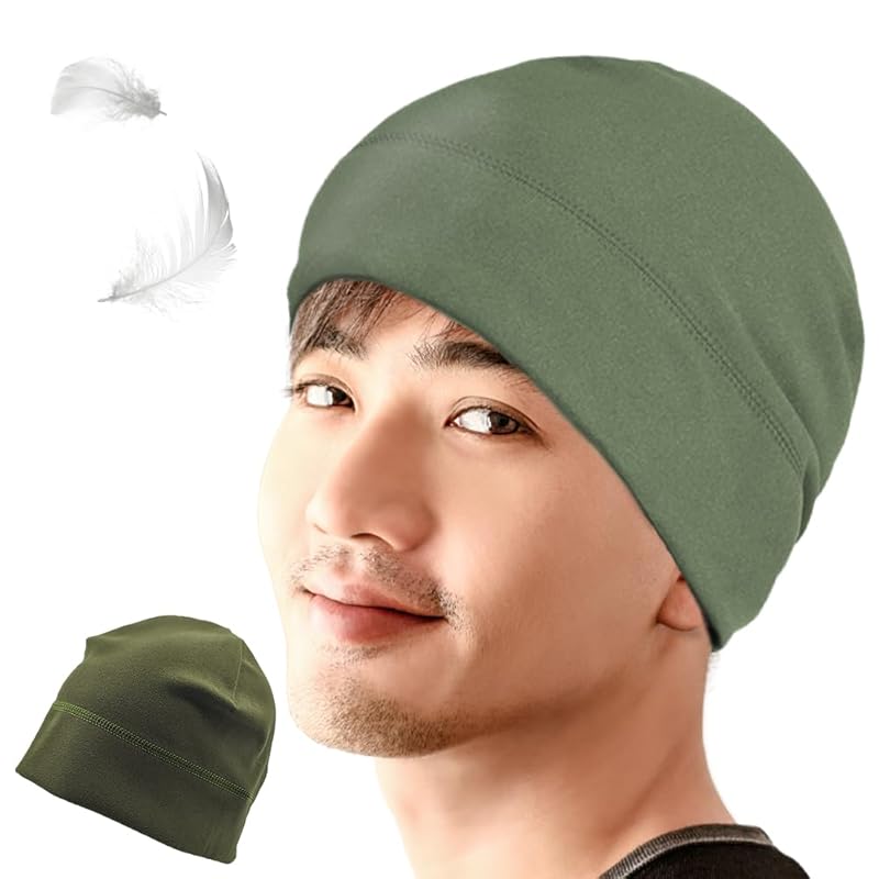 

[eggpass] inner cap hat Thin cycle cap helmet inner cold protection cap knit hat unisex bicycle cycling bike for skis earmuffs (green)