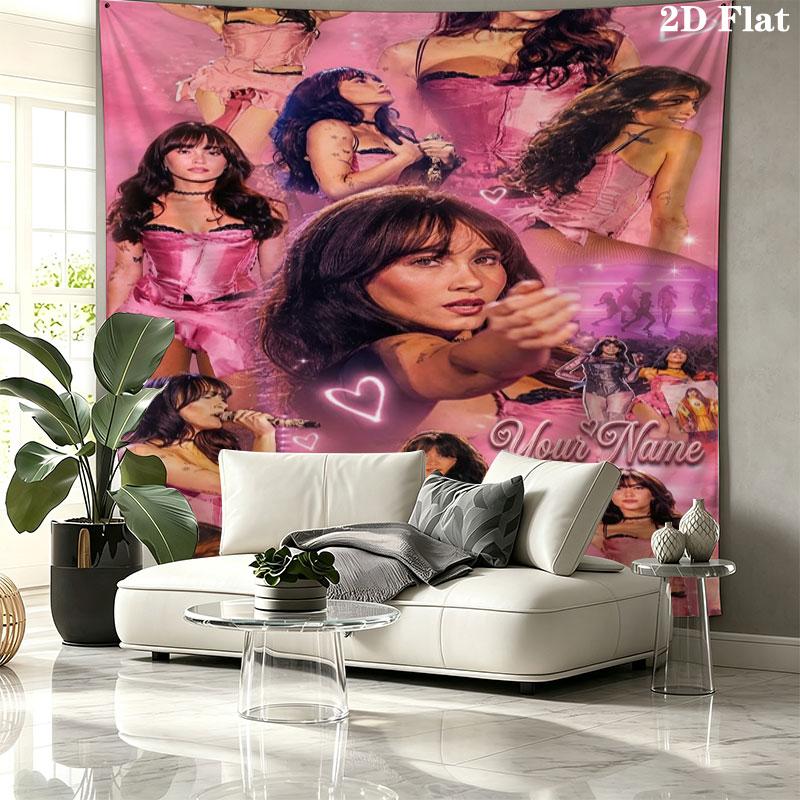 Aitana Custom Name Wall Tapestry Aesthetic Wall Hanging Printed Fabric Blanket Decorative Tapestries for Bedroom Living Room Home Decor