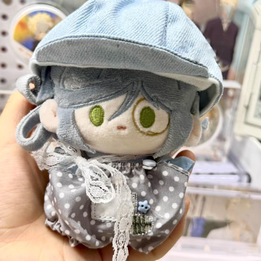 Pintorzinho 10cm Roupas de Boneca de Algodão Calças com Alça Roupas de Boneca Adoráveis Conjunto de Roupas para Boneca Chapéu de Cowboy Engraçado