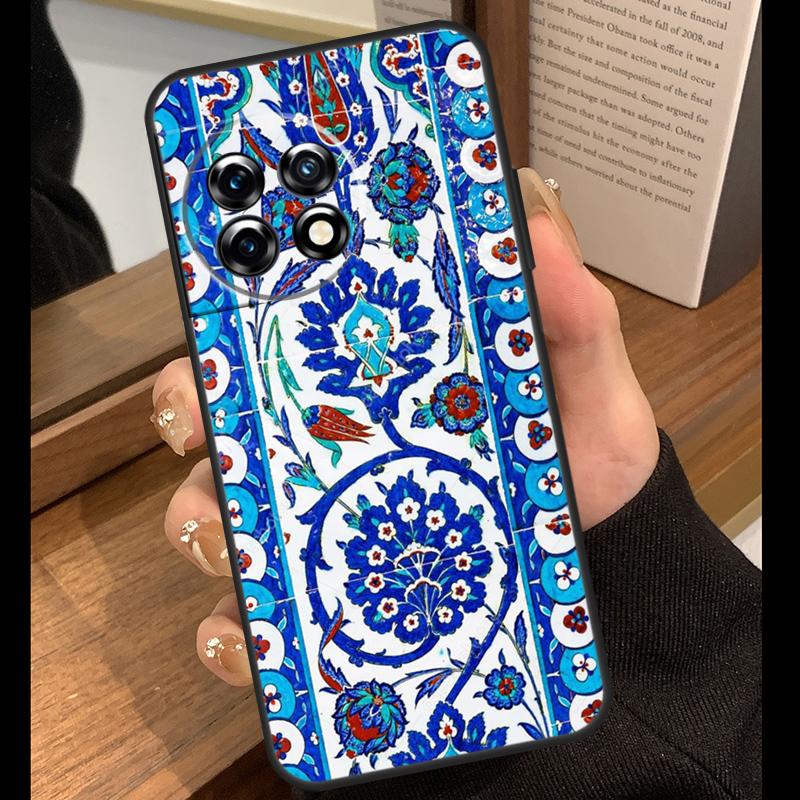 Ancient Floral Tiles Case For OnePlus 15 13 12 11 10 15R 13R 12R 10T 13T OnePlus Nord 5 CE 4 3 Lite N20 N30 Cover