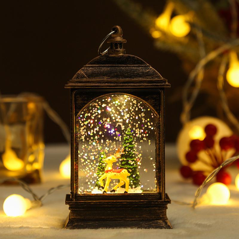 Santa Claus Christmas Lantern Ornament Night Light Souvenir