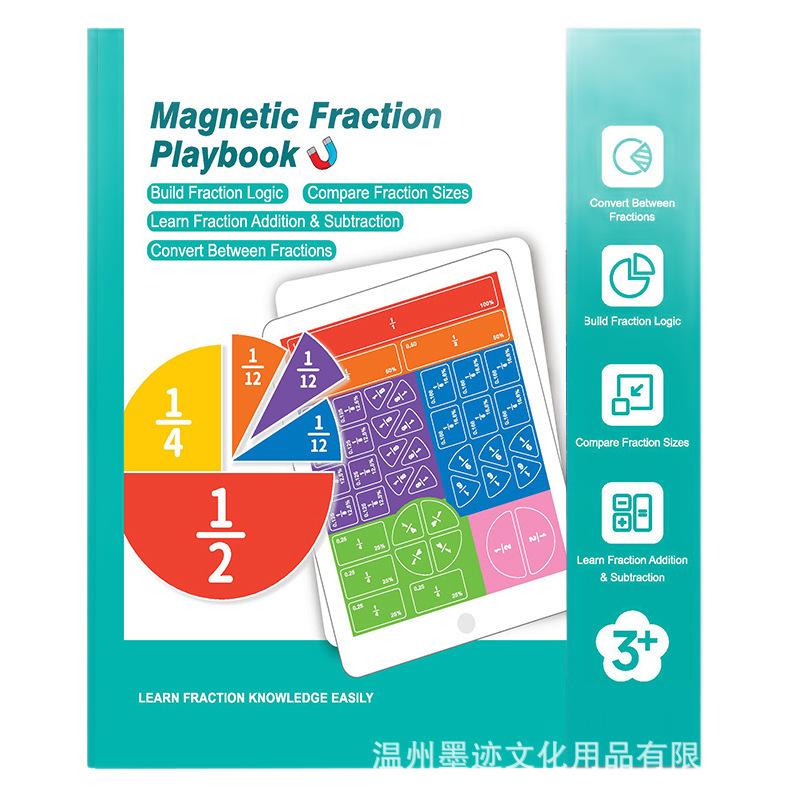 Magnetic Fraction Learning Educational Toy Primary Math Demonstration Tool For Kids 1pcs