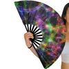Skládací ventilátor Robustní vějířová kost s vynikajícím vzorem Jasná barva zářící ve tmě Festivalové představení pro párty