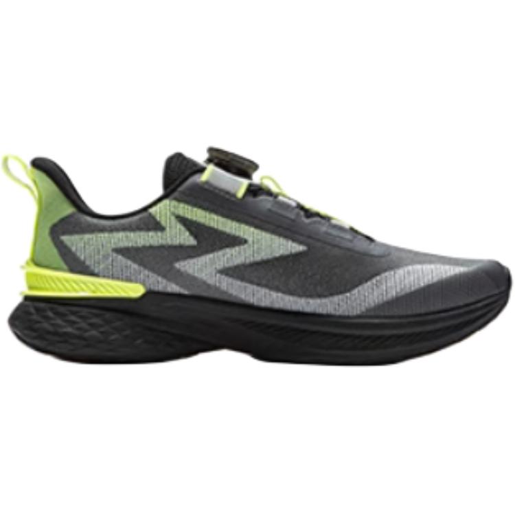 Li Ning Kids Chifeng V2 Mode Comfortabel Schokabsorberend Ademend Lage Top Hardloopschoenen Kindersneakers Zwart Grijs Groen YKFV094-5