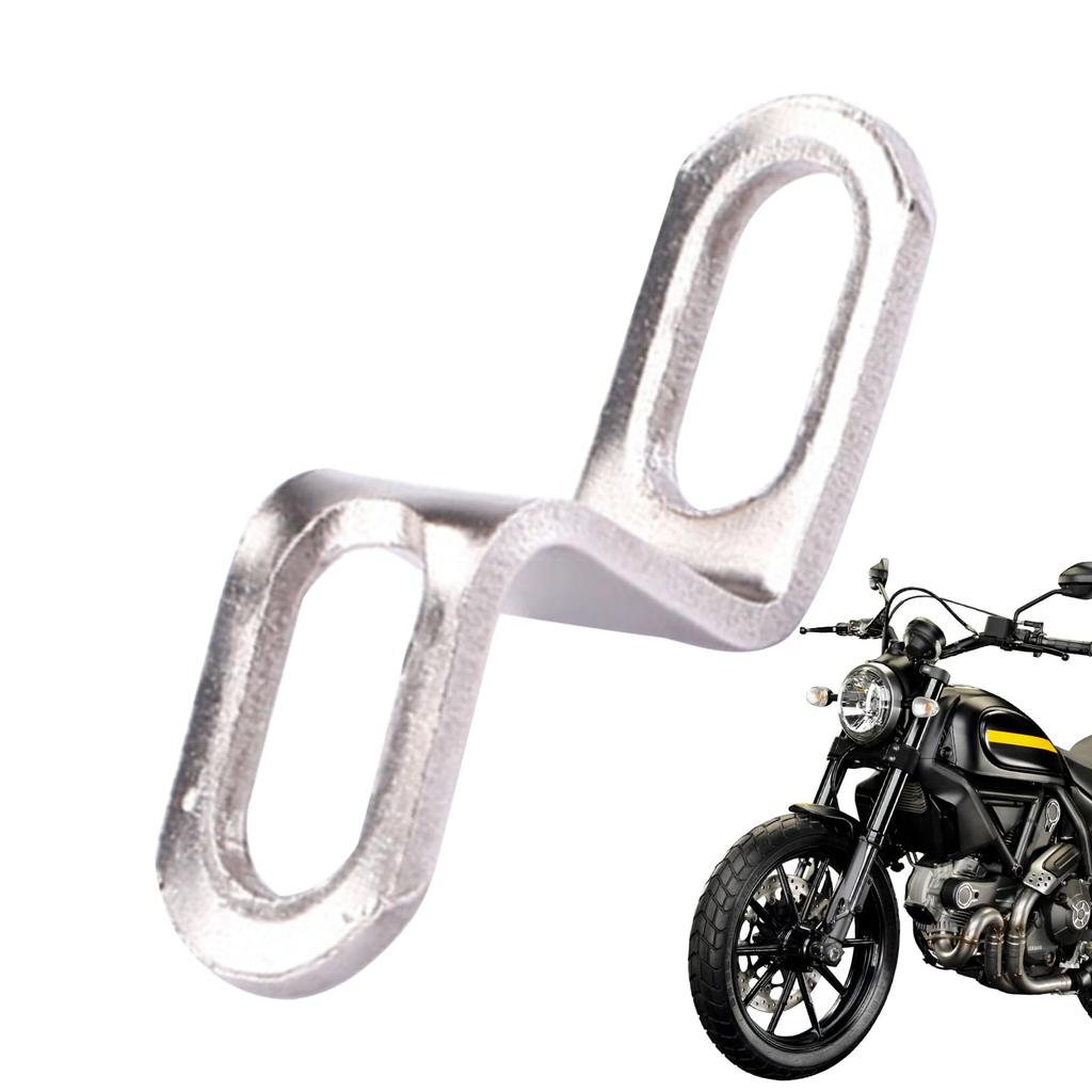 Auspuffhalterung Motorrad Motorrad Auspuff Montagehalterung, Z-Form Schalldämpferklemme, Edelstahl Silber