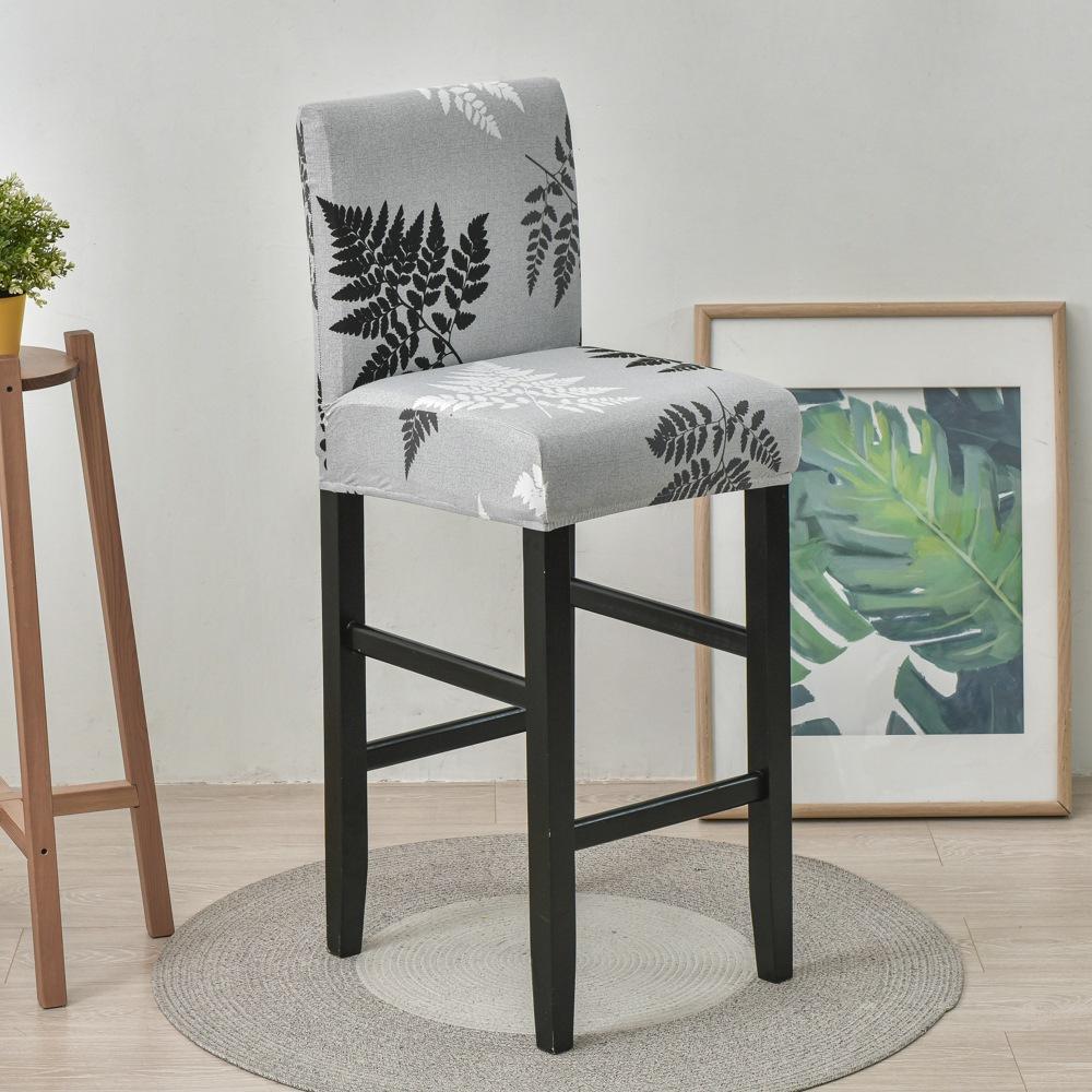 Elastic Bar Stool Chair Cover Home Dining Room Bar Seat Cover Geometric Style Restaurant Hotel Decor Washable Easy Cover 1pc