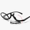 Single Piece Flip Makeup Reading Eyewear New Multi-Color Frame Flip Up And Down Makeup Presbyopia Eyewear Spring Foot Glasses