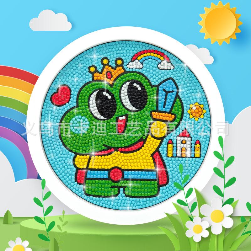 Xiaohongshu Unicorn Round Frame DIY Diamond Painting Stickers for Kids