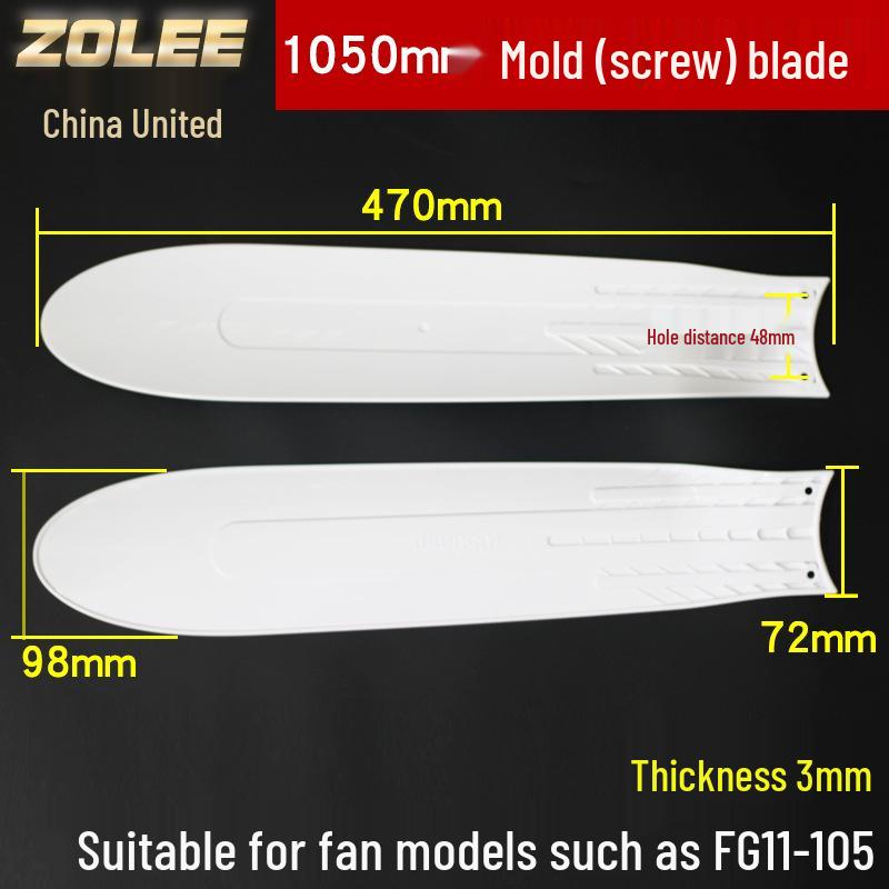 Compact Ceiling Fan with 400-1050mm Blades and Clip Attachment