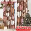 2D Flat Printing  2pcs Hearts Mosaic Print Chic Curtains Prints Light Filtering Curtains Home Decor Use for Bedroom   Living Room