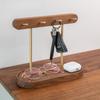 Walnut Storage Holders Bedroom Dressing Table Jewelry Storage Rack Entrance Hall Key Organize Shelf Interior Desktop Storage