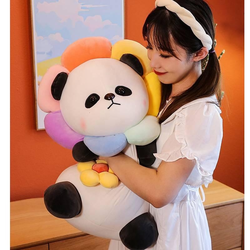 Cute Panda Hug Bear Plush Toy For Girls
