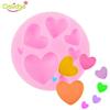 Loving Heart Shape Silicone Fondant Mold DIY Colorful Sweet Heart Candy Paste Cake Decorating Tool