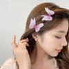5Pcs Girl Butterflies Decor Hair Pins Double-Sided 3D Butterflies Design Hair Clips Anti-slip Design Hairpins Hair Styling Tool