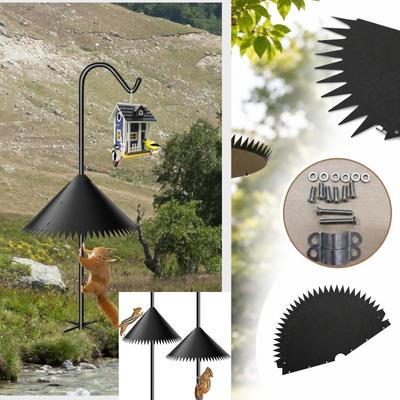 Hanging Bird Feeder with - Squirrel Baffle - Outdoor Bird Feeder for Garden, Backyard -, Easy To and Clean
