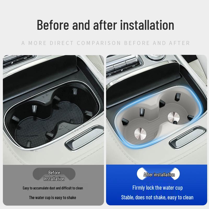 Zeekr 8X Center Console Cup Holder Silicone Protective Pad & Armrest Box Interior Accessory.