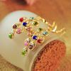 Women Bohemian Retro Peacock Eardrop Pendant Rhinestone Big Dangle Drop Earrings