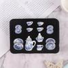 1 Set 15Pcs Miniature Tableware Ceramic Tea Set Dollhouse Playhouse Toys Pocket Mini Tea Set Mini Food Toys Gift