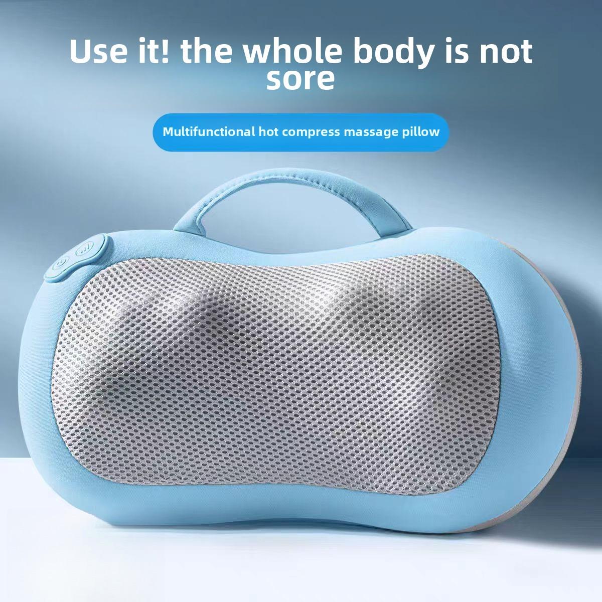 

Подушка для массажа шейных позвонков Имитация ручного разминания Горячий компресс Шейный поясничный массажер