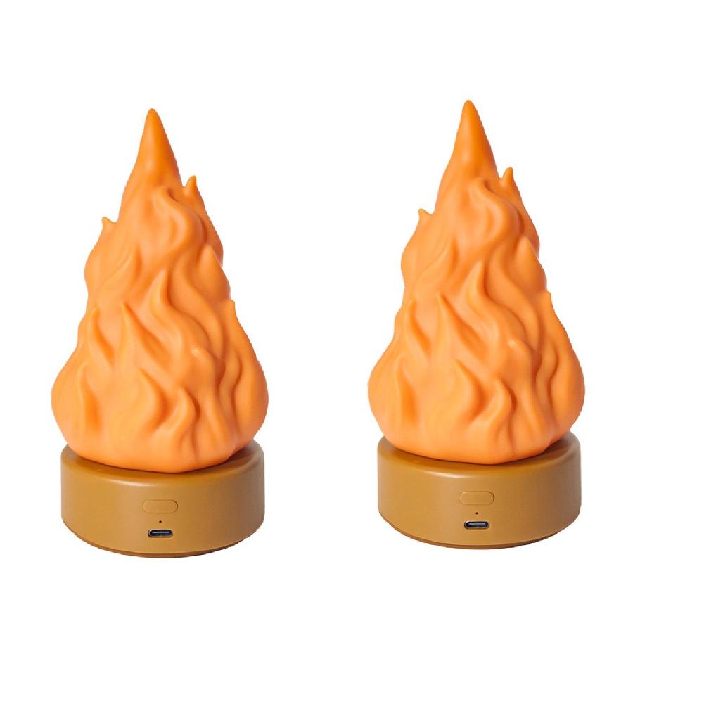 Falsche Flammenlampe Wiederaufladbares Simulationsfeuer Nachtlicht Für Outdoor-Camping Hof Halloween- & Weihnachtsfeierdekor Lampe