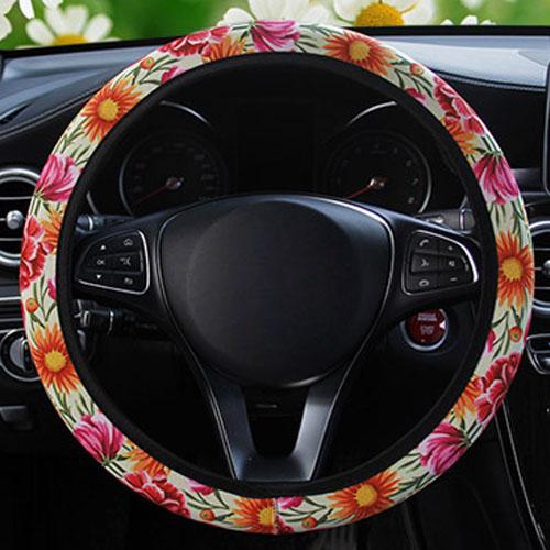 

Жіночий Дівчачий Чохол на Кермо Автомобіля, Ручка Перемикання Передач, Ручник, Протиковзкий, Без Внутрішнього Кільця, Для 37-38 СМ 14.5 -15 Розмір M, Обплітка, Стиль Кей