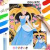 Cinderella Pumpkin Carriage Rose Paint by Numbers Painting Art Kit Home Decor Gift