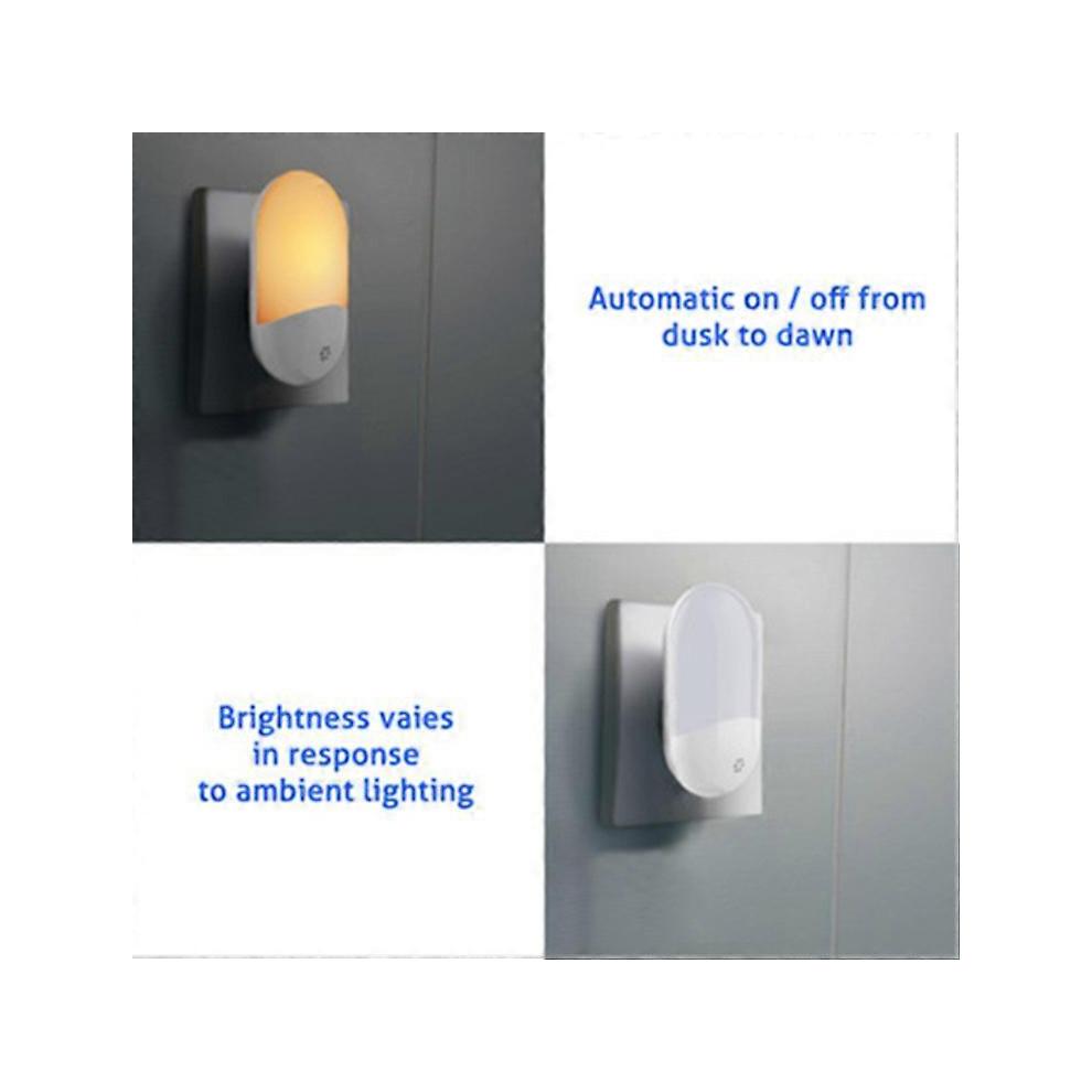 (British Standard Warm)LED Night Light Sleep Light Smart Home Light Plug-In Bedside Wall Lamp