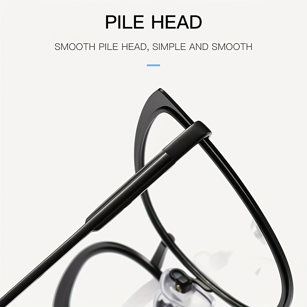 1 Pair Of New High-End Metal Cat'S Eye Frame Fashion Anti-Blue Light Color-Changing Glasses For Men And Women