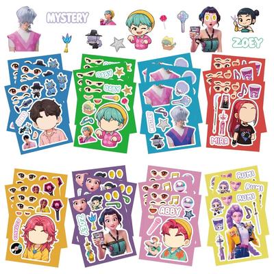 C 8/16ks KPop Nálepky Lovci démonů - Dekorativní obtisky na pouzdra na telefony, notebooky a diáře dárek k narozeninám pro dítě